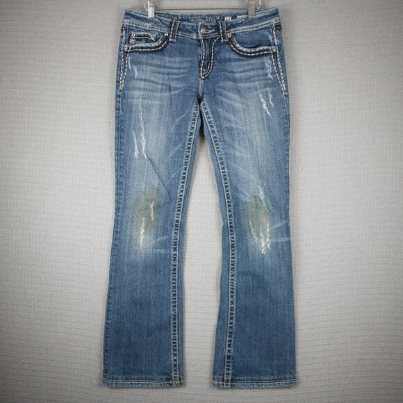 Miss Me Mid Rise Bootcut Denim Jeans Womens 32 JP55014-17 - Picture 1 of 7